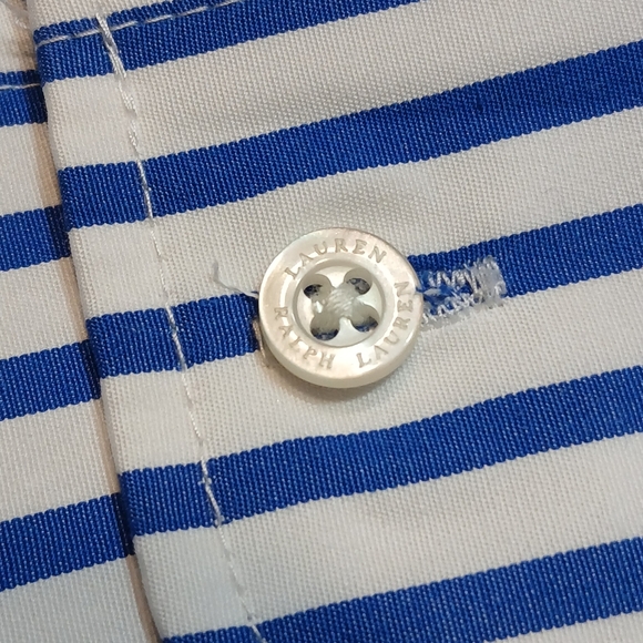 Lauren Ralph Lauren Striped Button Down Shirt NWT - Picture 3 of 9